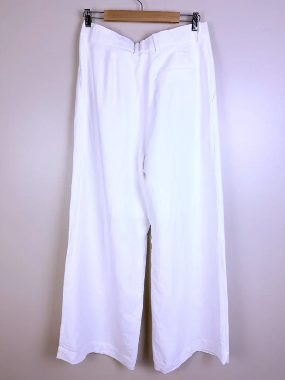 NWT COS Wide Leg Linen Blend Tailored Trousers Size 12
